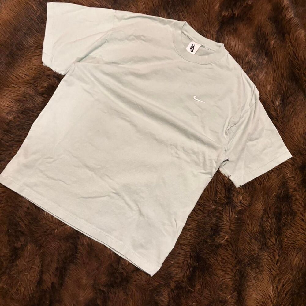 Nike Lab Solo Swoosh Short Sleeve Heavyweight Tee Light Green Mens Small